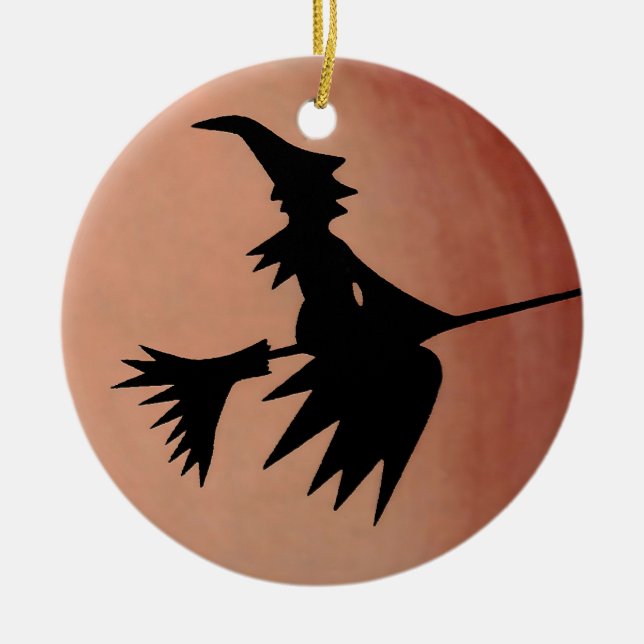 Witch Ceramic Ornament (Front)