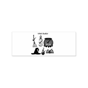Witch Checklist Thunder_Cove Rubber Stamp