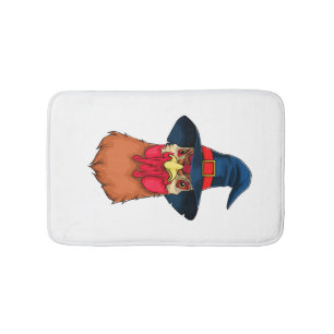 Witch Chicken Funny Halloween Horror Scary Bath Mat