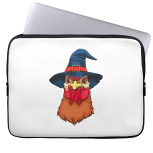 Witch Chicken Funny Halloween Horror Scary Laptop Sleeve