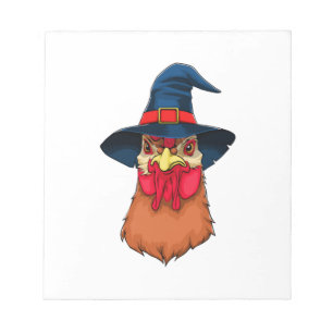 Witch Chicken Funny Halloween Horror Scary Notepad