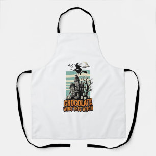 Witch Chocolate Shirt Sweet Halloween Treat Design Apron