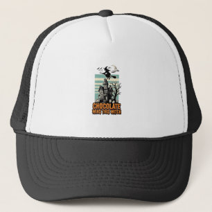 Witch Chocolate Shirt Sweet Halloween Treat Design Trucker Hat