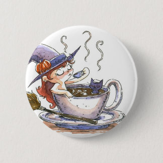 Witch Coffee Break 2 6 Cm Round Badge
