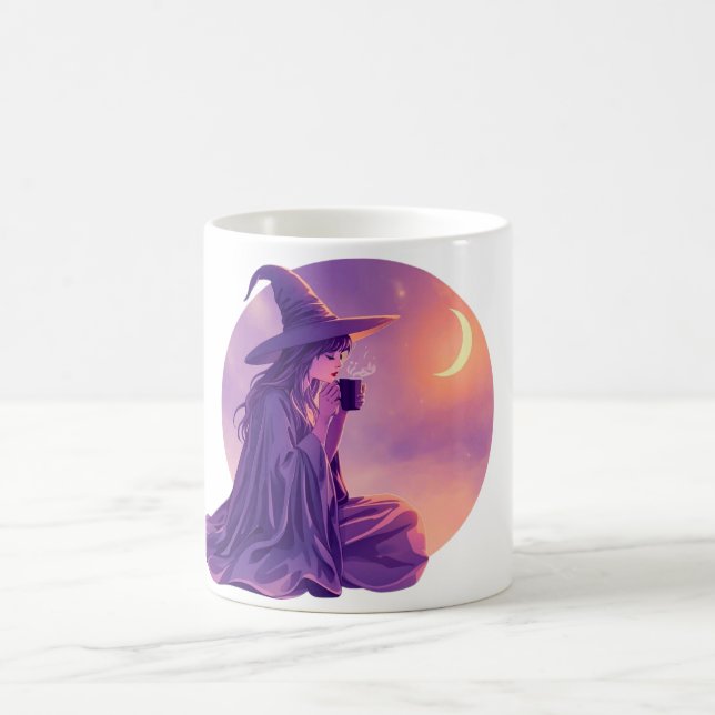 Witch Coffee Mug | Moonlight Halloween Cup (Center)