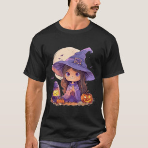 Witch Costume Halloween Pumpkin Spooky Happy T-Shirt