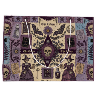 Witch Coven Witchcraft Unique Dark Academia  Large Gift Bag