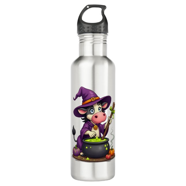 Witch Cow Cauldron Brew 710 Ml Water Bottle (Front)