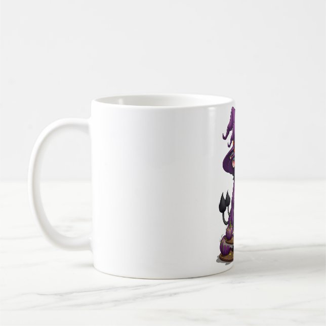Witch Cow Cauldron Brew Coffee Mug (Left)