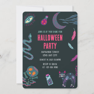 Witch Crafts Halloween Party Invitation
