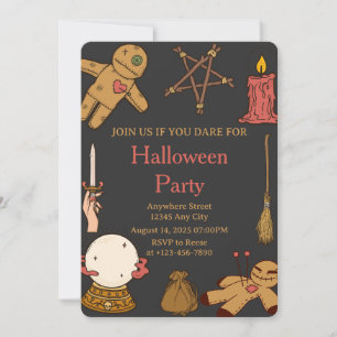 Witch Crafts Halloween Party Invitation