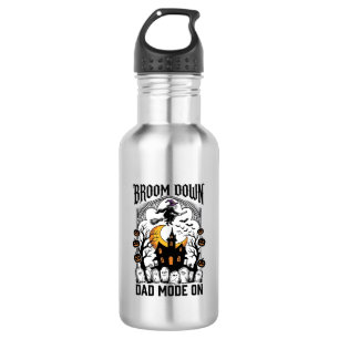Witch Dad Halloween Broom Broke Vintage Graphic_1 532 Ml Water Bottle