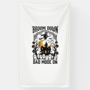 Witch Dad Halloween Broom Broke Vintage Graphic_1 Banner