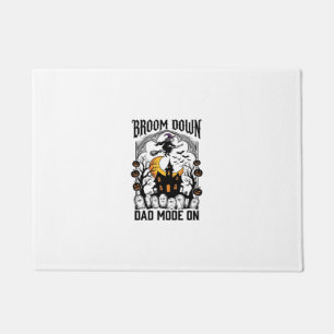 Witch Dad Halloween Broom Broke Vintage Graphic_1 Doormat