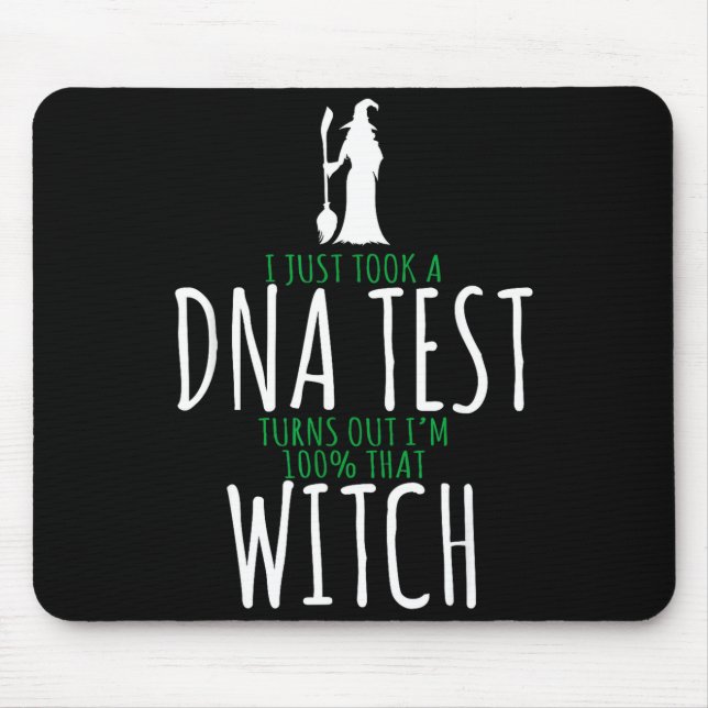 Witch design - 100% that witch - funny halloween  mouse pad (Front)