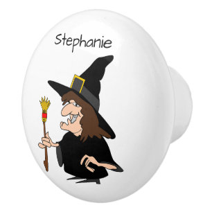 Witch Design Personalised Ceramic Knob