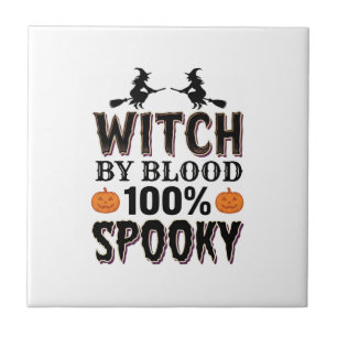Witch DNA Design Spooky Halloween Humor_1 Ceramic Tile