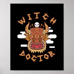 Witch Doctor Healer Shaman Mask  Poster