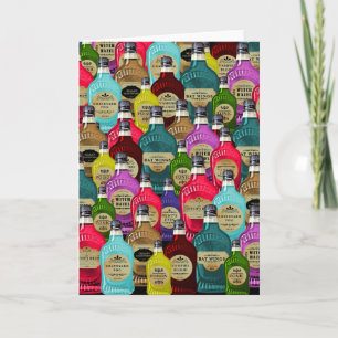 Witch Doctor Magic Potion Apothecary Tonic Bottles Card