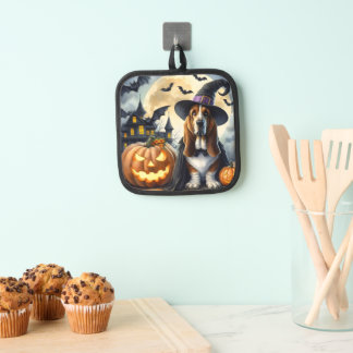 Witch Dog Halloween Pot Holder