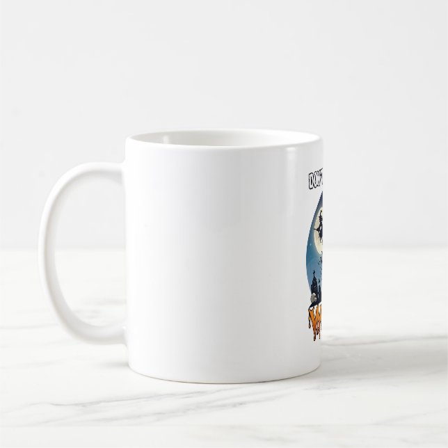 Witch Don Be Basic Halloween Moon Cat Pumpkin_1 Coffee Mug (Left)