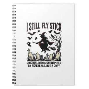 Witch Driving Pun Shirt Funny Vintage Halloween Gr Notebook