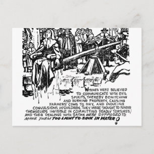 Witch Dunking Postcard