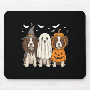 Witch English Springer Spaniel Halloween Springer Mouse Pad