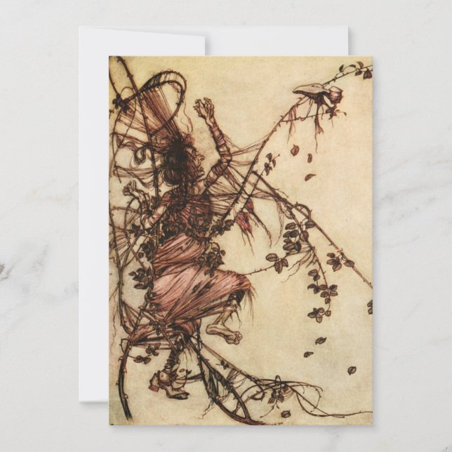 Witch Entangled in Thorns by Arthur Rackham Invitation (Front)