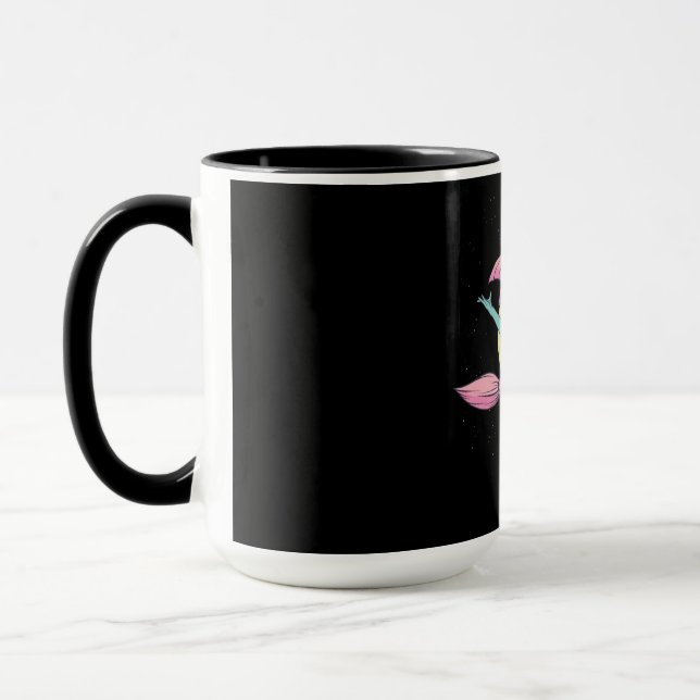 Witch Flying Broom Halloween Design Mug (Left)