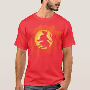 Witch flying Sorcerer or Wizard T-Shirt