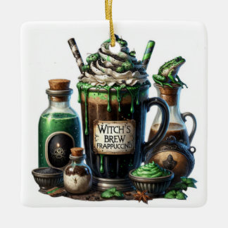 Witch Frappuccino  Ceramic Ornament