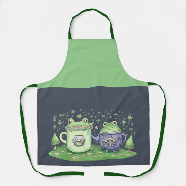 Witch Frog Potion Maker Apron (Front)