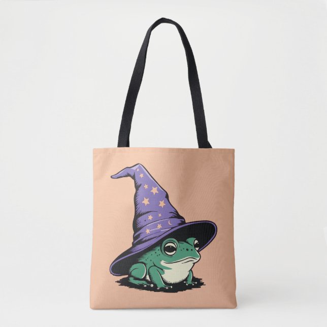 Witch frog tote bag (Front)