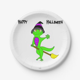 witch gecko paper plate