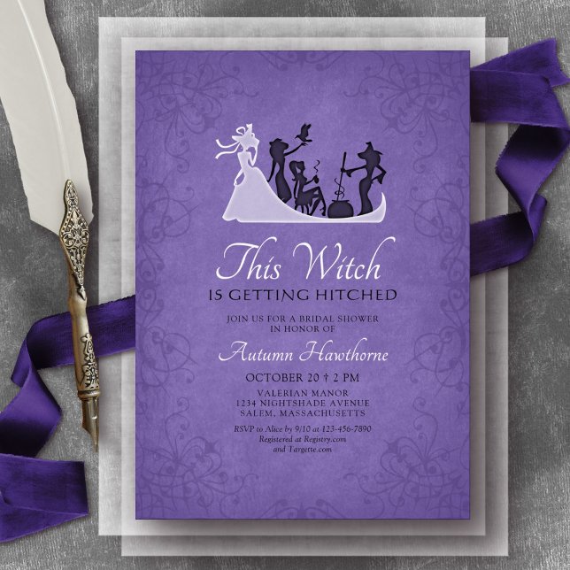 Witch Getting Hitched Bridal Shower Invitation (Creator Uploaded)