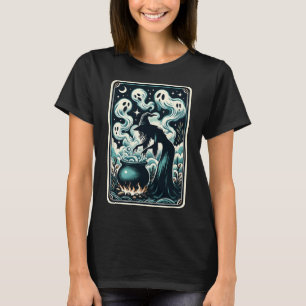 Witch Ghost Cauldron Gothic Supernatural Tarot Car T-Shirt