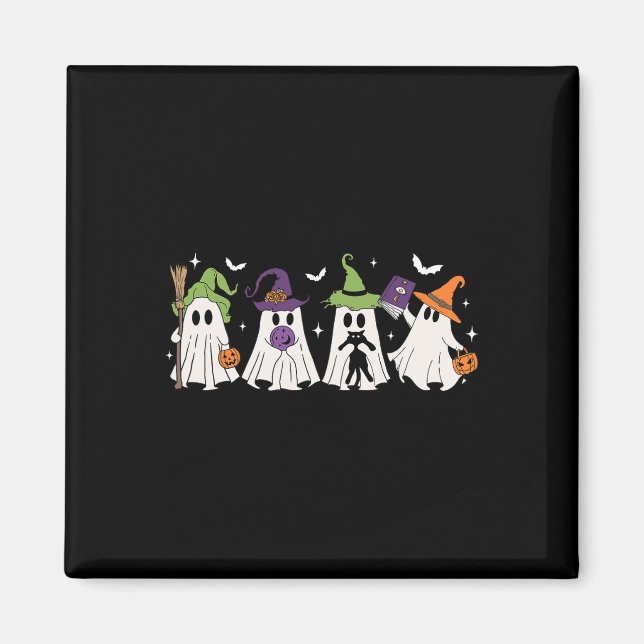 Witch Ghosts Spooky Halloween Witchy Women Girl  Magnet (Front)