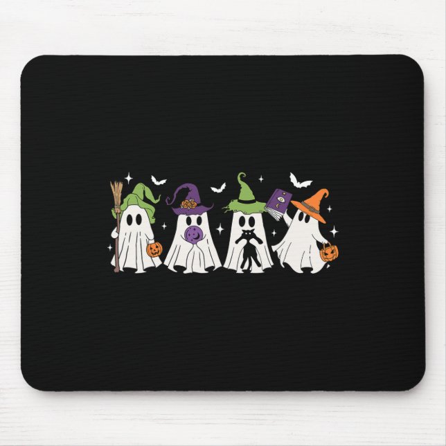 Witch Ghosts Spooky Halloween Witchy Women Girl  Mouse Pad (Front)