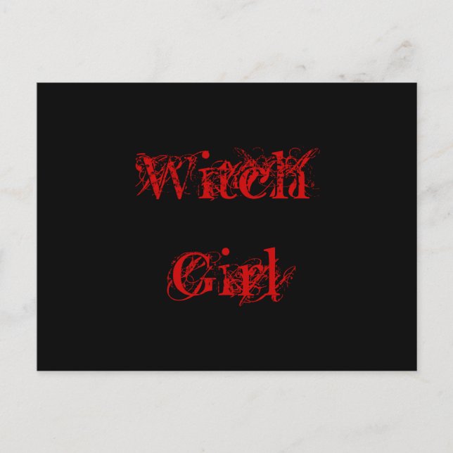 Witch Girl Postcard (Front)