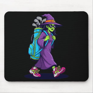 Witch Golf Halloween Costume Funny Retro Design Lo Mouse Pad