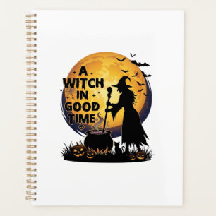 Witch Good Time Halloween Moon Cauldron_1 Planner