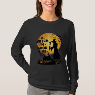Witch Good Time Halloween Moon Cauldron_1 T-Shirt