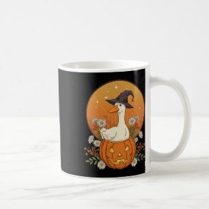 Witch Goose Halloween Pumpkin Flowers Cute Funny Coffee Mug