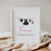 Witch Halloween Baby Shower Favours Sign