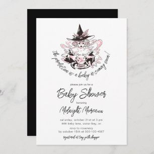Witch Halloween Baby Shower Invitation