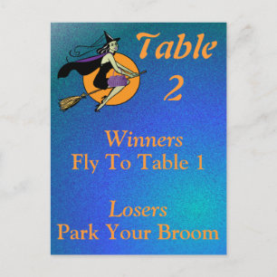 Witch Halloween Bunco Table Card Number 2