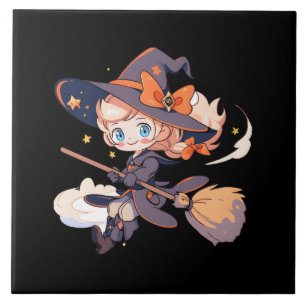 Witch Halloween Ceramic Tile