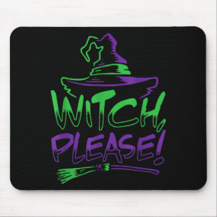 Witch Halloween Costume Funny _ Men Women Kids Mouse Pad