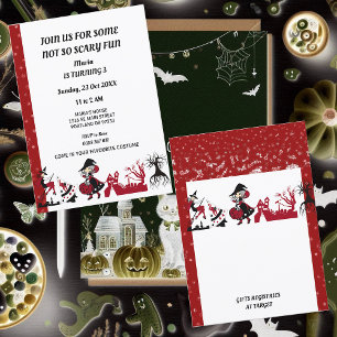 Witch Halloween Haunted House Kid's Birthday Party Invitation